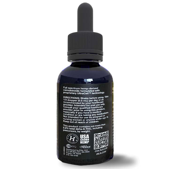 Zilis' UltraCell CBD Oil - Raw Flavor - For Pets too! – ultra Zwell