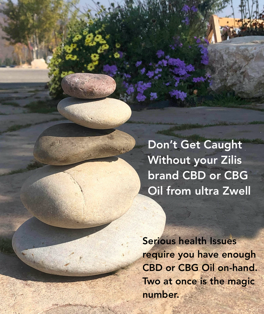 the zen of balancing your supply of CBG and CBD Oil is like balancing rocks 
