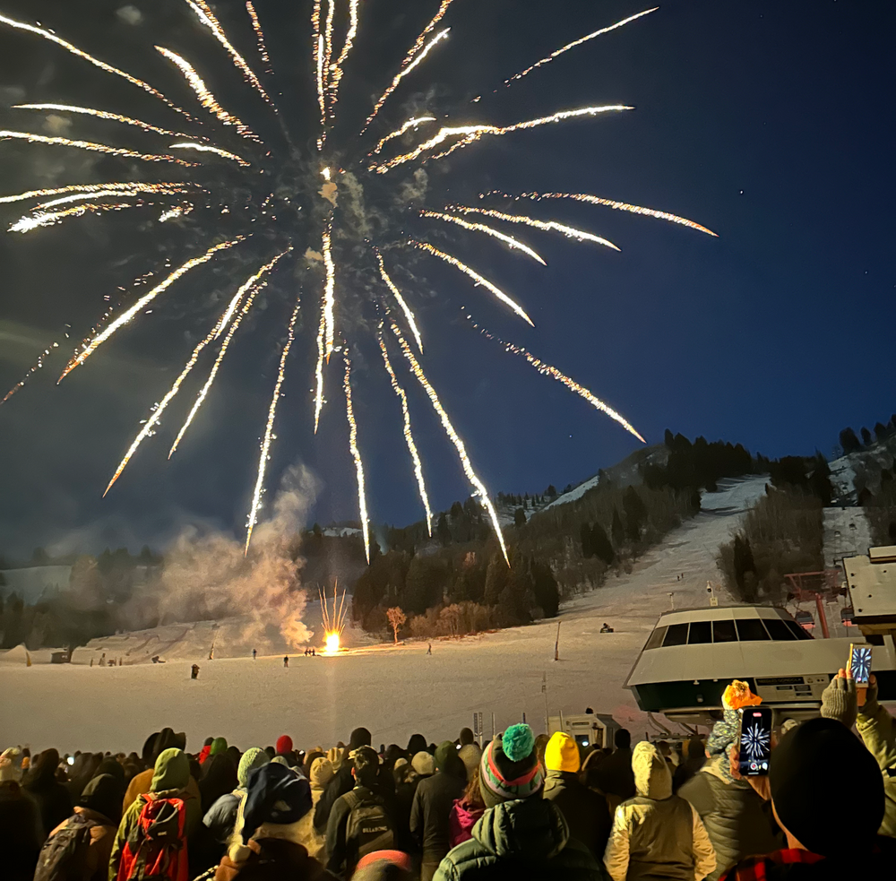 Fireworks display at Snowbasin, Utah