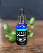 bottle of CBD Oil ultra Zwell Natural & Raw for pets and people